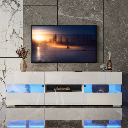 Modern minimalist led light TV stand,acrylic glass white modern TV cabinet ,TV bench