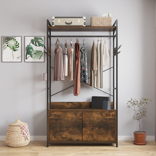 Free-Standing Closet Clothing Rack