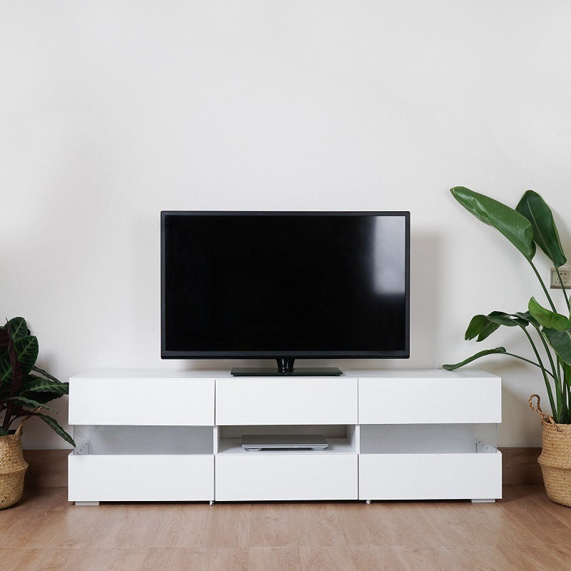 Modern minimalist led light TV stand,acrylic glass white modern TV cabinet ,TV bench