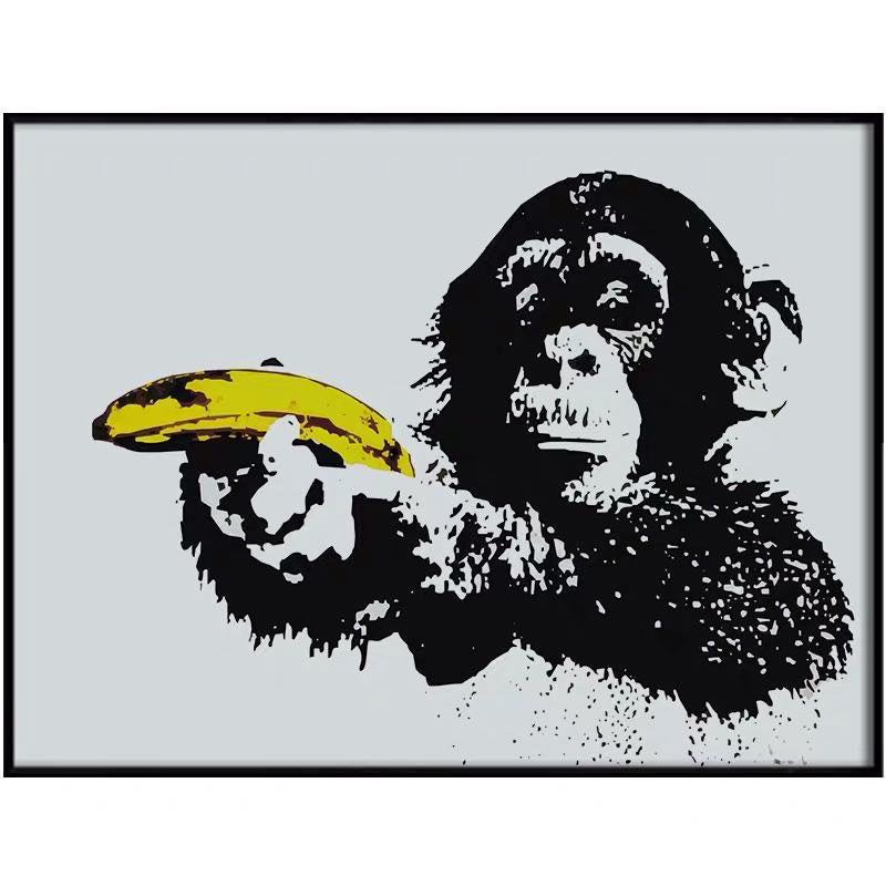 Minimalist Gorilla Picture Canvas