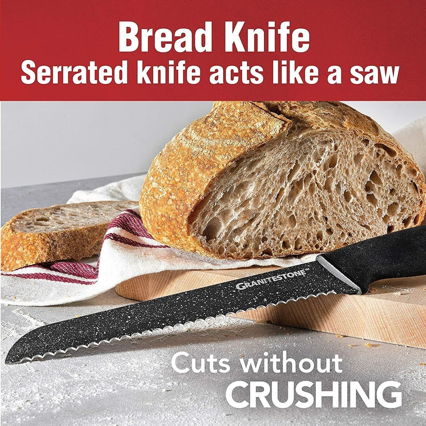 NutriBlade Knife Set Easy Grip Nonstick High-Grade Stainless Blades
