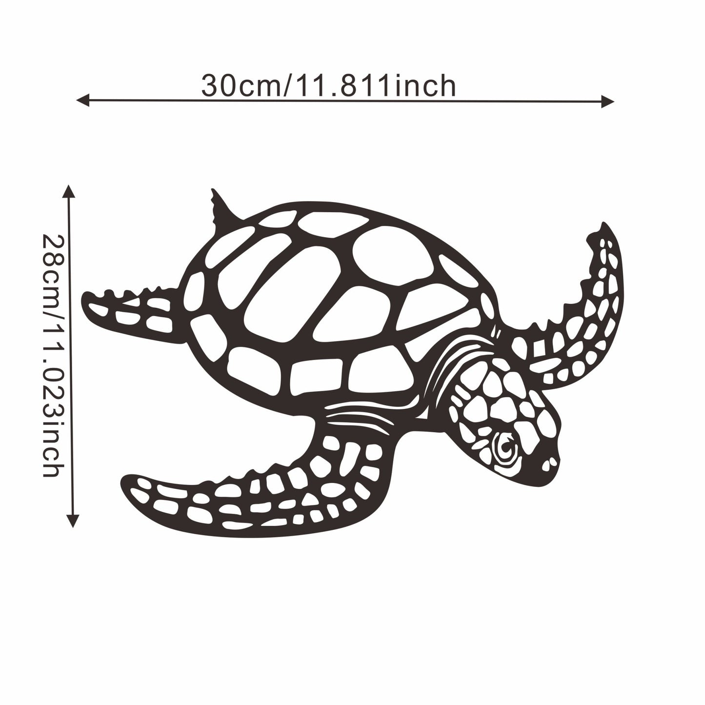 1pc, Metal Sea Turtle Ornament